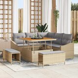  Sjedeća garnitura za vrt 8 kom. poliratan 178.5 x 178.5 x 85 cm | shoptok.hr