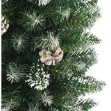  Umjetno vitko božićno drvce Zelena i bijela 150 cm | shoptok.hr