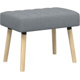  Klupa s utorima Svjetlosiva 60 x 40 x 45 cm Tkanina | shoptok.hr