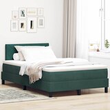  LED Box Spring Krevet Tamnozelena 120 x 190 cm Baršun Cijene