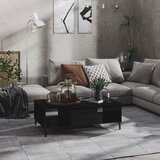 vidaXL Klubska mizica visok sijaj črna 103,5x60x35 cm iverna plošča Cene