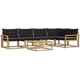  Set vanjskih sofa 6 kom. Bijela i crna | shoptok.hr