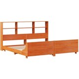  Posteljni okvir brez vzmetnice vošč. rjav 180x200 cm borovina | Shoptok.si