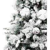  Osvijetljeno božićno drvce sa snijegom i šiškama 195 cm PVC/PE | shoptok.hr