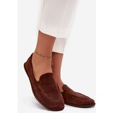 Boto Women's Loafers From Eco Suede Flat Brown Miryelle | Shoptok.si