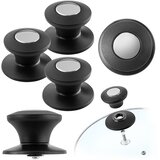 KADAX Ročaj za pokrov lonca, gumbi za pokrov lonca, ponev, črne barve, 3 kosi, (5000355933) | Shoptok.si