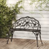 vidaXL Vrtna klop 100 cm liti aluminij črna Cene