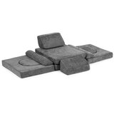 ECO TOYS dječja modularna sofa – siva chenille tkanina, sklopiva, 10 mekanih jastuka, za 2 osobe | shoptok.hr