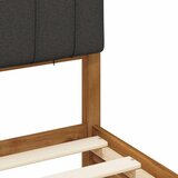  Krevetni okvir s tapiciranim uzglavljem Prirodna i tamnosiva - Prirodna i tamnosiva 80 x 200 cm | shoptok.hr