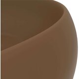  Luksuzni okrugli umivaonik mat krem 40 x 15 cm keramički | shoptok.hr