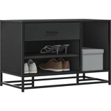 vidaXL Klupa za cipele crna 80x40x53,5 cm od drveta i metala Cijene