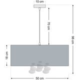  Luster na sajli BUBBLE 1xE27/60W/230V, prečnik 50 cm, bež | Eponuda.com