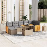  8-dijelni set vrtnih sofa od poliratana s jastucima bež | shoptok.hr