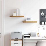  Polica na zidu 2 pcs Smeđa 50 x 23 x 4 cm Konstruirano drvo | shoptok.hr