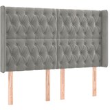 Maison Chic vzglavna omarica - nočna omarica - posteljna omarica z ušesi svetlo sivo 163x16x118/128 cm žamet, (21712701) Cene