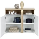 Hom`in komoda, bela, barve hrasta | Shoptok.si