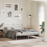  Metalni okvir za krevet s uzglavljem bijeli 150x200 cm | shoptok.hr
