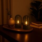 Brilliant SET 2x LED sveće ILLUSION LED/2xAA IP44 siva/dimljeno-crna | Eponuda.com