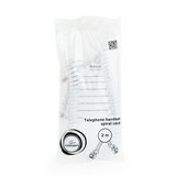Gembird spiralni kabl za slusalicu 2m sa konektorima RJ-10, TC4P4CS-2M-W, white, GEMBIRD Cijene