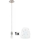 Eglo led luster na sajli my choice 1xE14/4W/230V hrom/bela | Eponuda.com