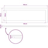  Pravokutni stolni vrh 150 x 50 x 3,2 cm Pravokutni Slike