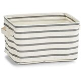 ZELLER košara za odlaganje Stripes, siva, platnena, 28 x 21 x 16 cm Cijene