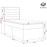  Boxspring krevet s madracem Svjetlosiva 90 x 200 cm Tkanina - Svjetlosiva 90 x 200 cm Dizajn linija | shoptok.hr