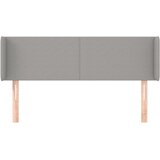  Uzglavlje s ušima svjetlosivo 147x16x78/88 cm od tkanine | shoptok.hr