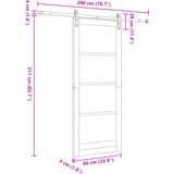vidaXL drsna vrata s kompletom opreme bela 86x211 cm masivni bor | Shoptok.si