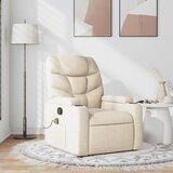  Masažni naslonjač od tkanine krem | shoptok.hr