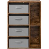  Kreveta s ladicama Dimljeni hrast 60 x 33,5 x 84 cm | shoptok.hr