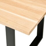 MID.YOU JEDILNA MIZA, v celoti masivno hrast naravne barve, črna | Shoptok.si