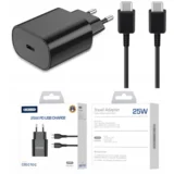 Hišni polnilec C35 (Quick Charge) 25W vhod Type-C z Type-C podatkovnim kablom, Original (EU Blister), črn