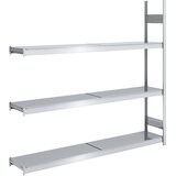 hofe Sestavljiv regal z velikimi policami, pocinkan, polica ŠxG 2000 x 400 mm, priključni regal, 3 jeklene police, višina 2000 mm | Shoptok.si