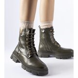 Gemre Dark green insulated cut-out work boots Fru | Shoptok.si