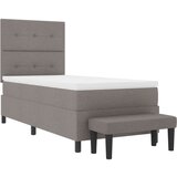  Kutija proljeće krevet s madracem &amp klupa taupe 100x200 cm tkanina | shoptok.hr