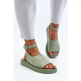 Kesi Comfortable women's platform sandals, green Rubie