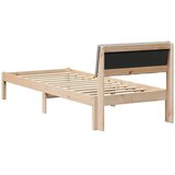  Okvir kreveta s uzglavljem Smeđa i svijetlo siva 75 x 190 cm | shoptok.hr