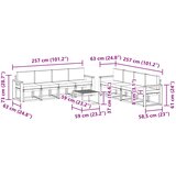  Set vanjskih sofa 9 kom. Prirodna i krem | shoptok.hr