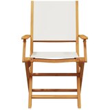  3-dijelni bistro set od tkanine i masivnog drva krem bijelim | Eponuda.ba