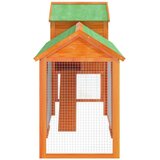 vidaXL Kokošnjak rjav 193x65x117 cm trdna borovina | Shoptok.si