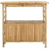 Vanjski bar stol s pohranom Prirodna 110 x 50 x 105 cm Bambus | shoptok.hr
