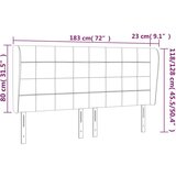  Vzglavje z ušesi temno modra 183x23x118/128 cm žamet, (20954145) | Shoptok.si