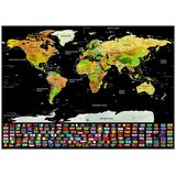  Karta svijeta s grebalicom za putnike 82 x 59 cm | Shoptok.si