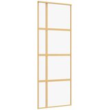  Klizna vrata zlatna 76x205 cm prozirno staklo ESG i aluminij | shoptok.hr