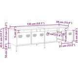 vidaXL TV ormarić bijeli 135x39x43,5 cm hladno valjani čelik | shoptok.hr