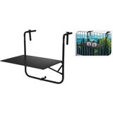 ProGarden Balkonska mizica mat temno siva | Shoptok.si