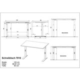 Germania Pisalna miza z nastavljivo višino 200x240 cm Agenda – | Shoptok.si