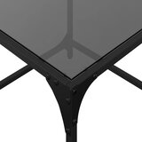  Stolići za kavu s crnim staklenim vrhom 2 kom 50x50x40 cm čelik | Shoptok.si