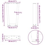  Noge za klub stolić V-oblika 2 kom antracit 28 x (42-43,3) cm čelik | shoptok.hr